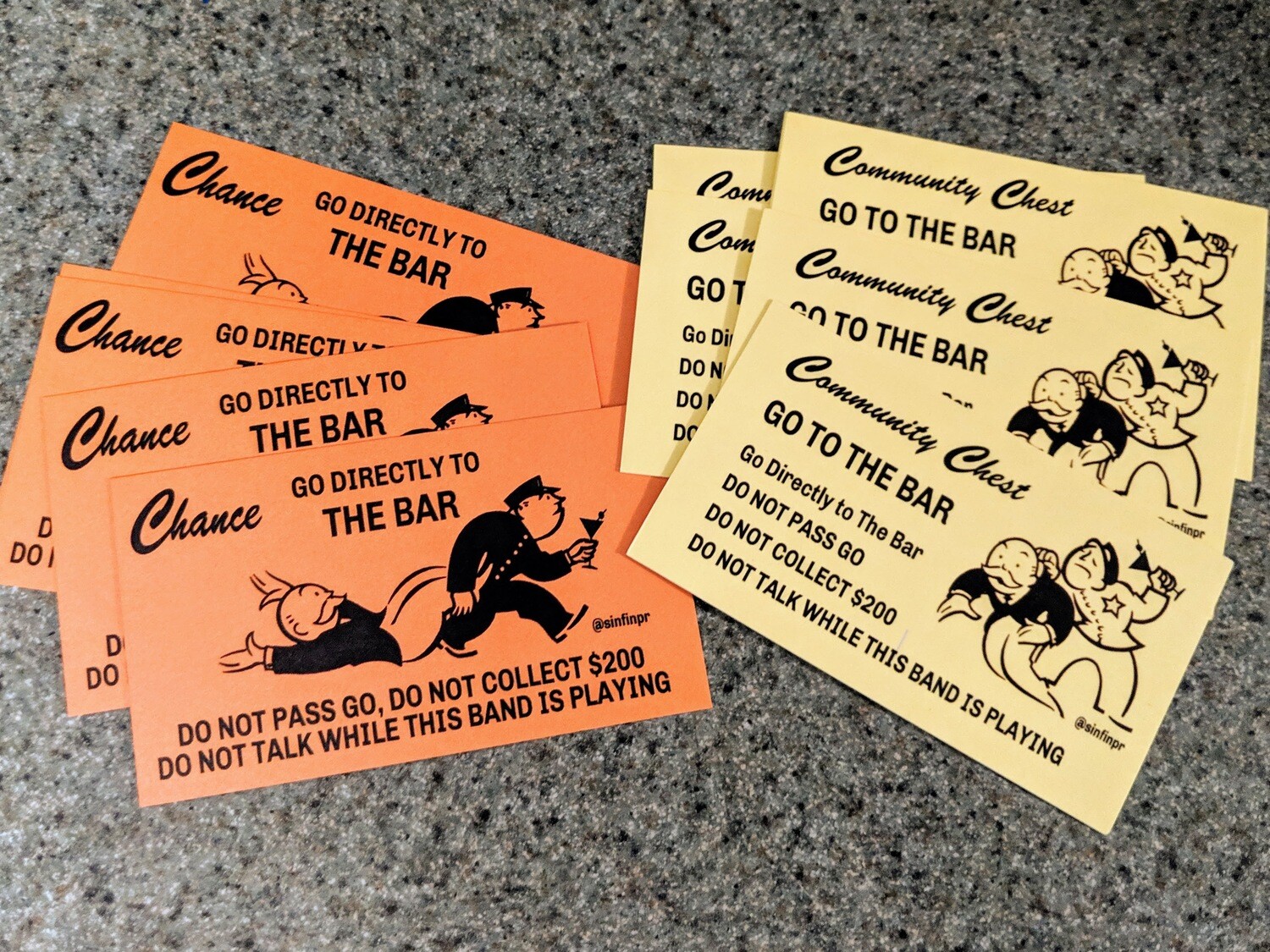 Set of 10 &quot;Do Not Talk While This Band Is Playing&quot; Cards