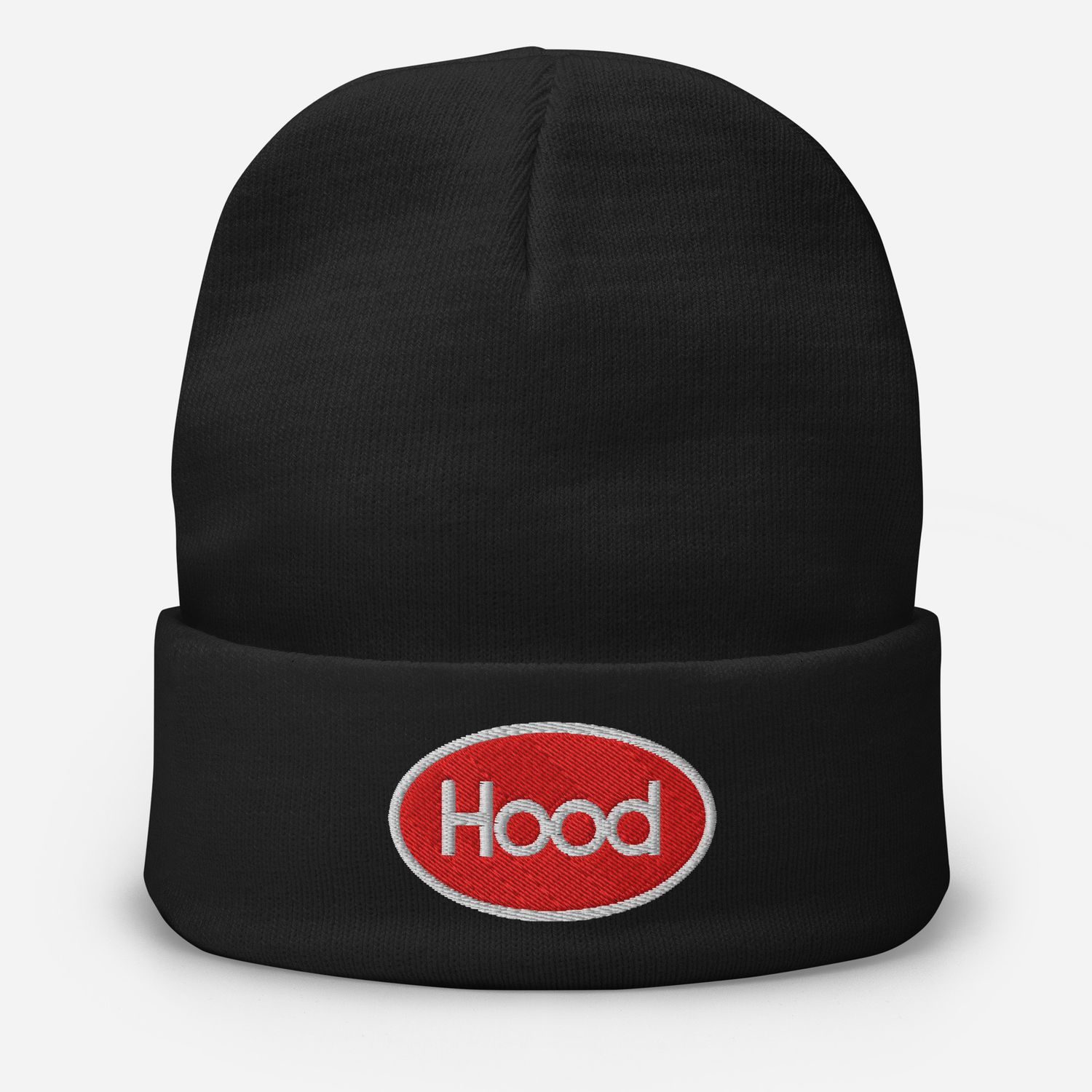 Hood Logo Embroidered Beanie (Black)