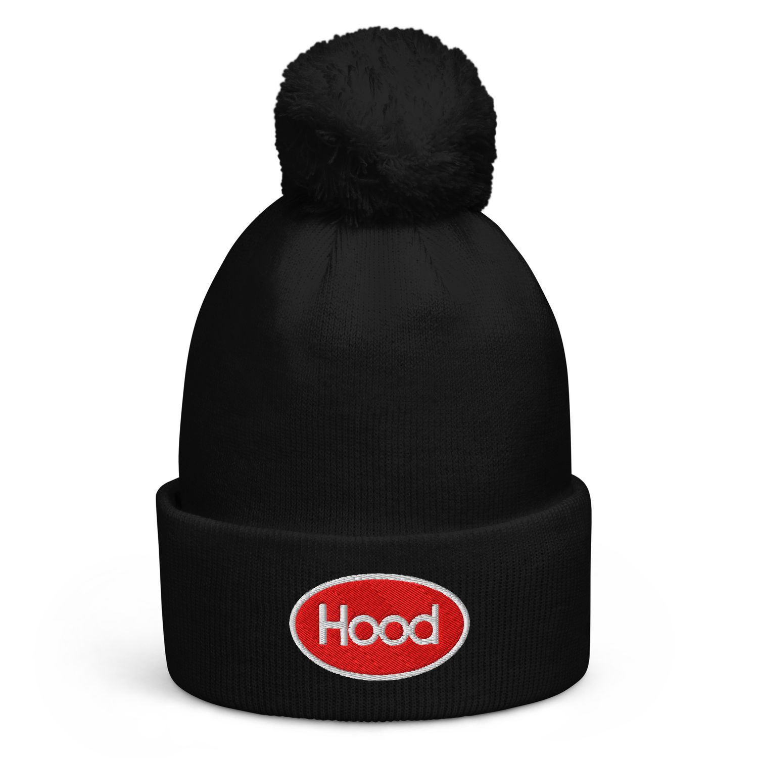 Hood Logo Pom Pom beanie (black)
