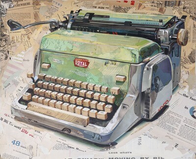 "Royal Typewriter in Green"  print     2015
