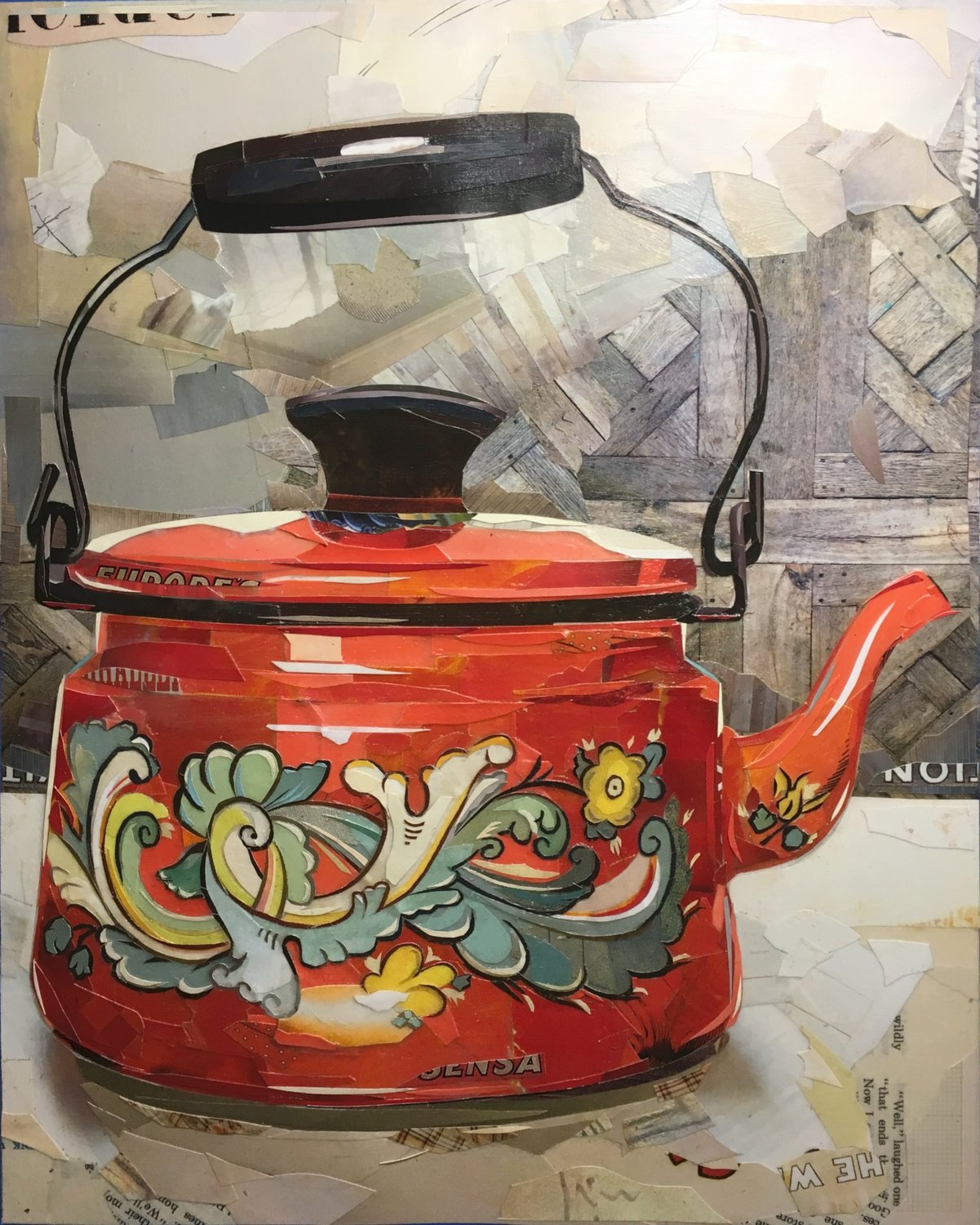 &quot;Kettle #3 - Rosemaled Kettle&quot;  print     2017