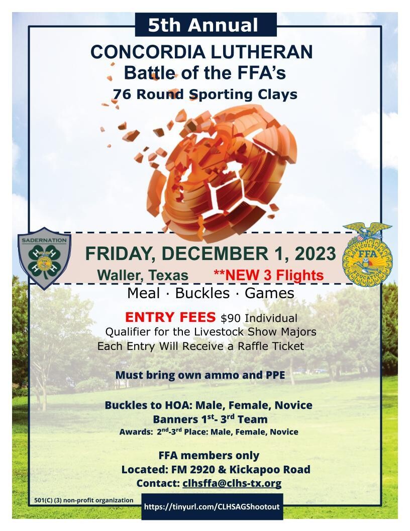 FFA Battle of the FFA's Individual Entry- Afternoon Flight 3pm