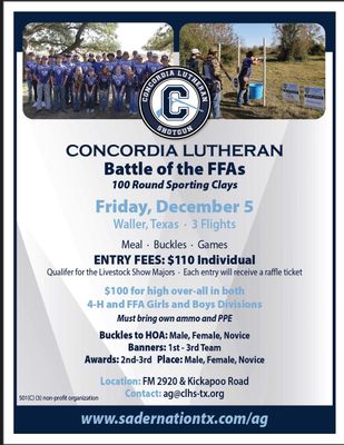 FFA Battle of the FFA&#39;s Individual Entry- Afternoon Flight 3pm
