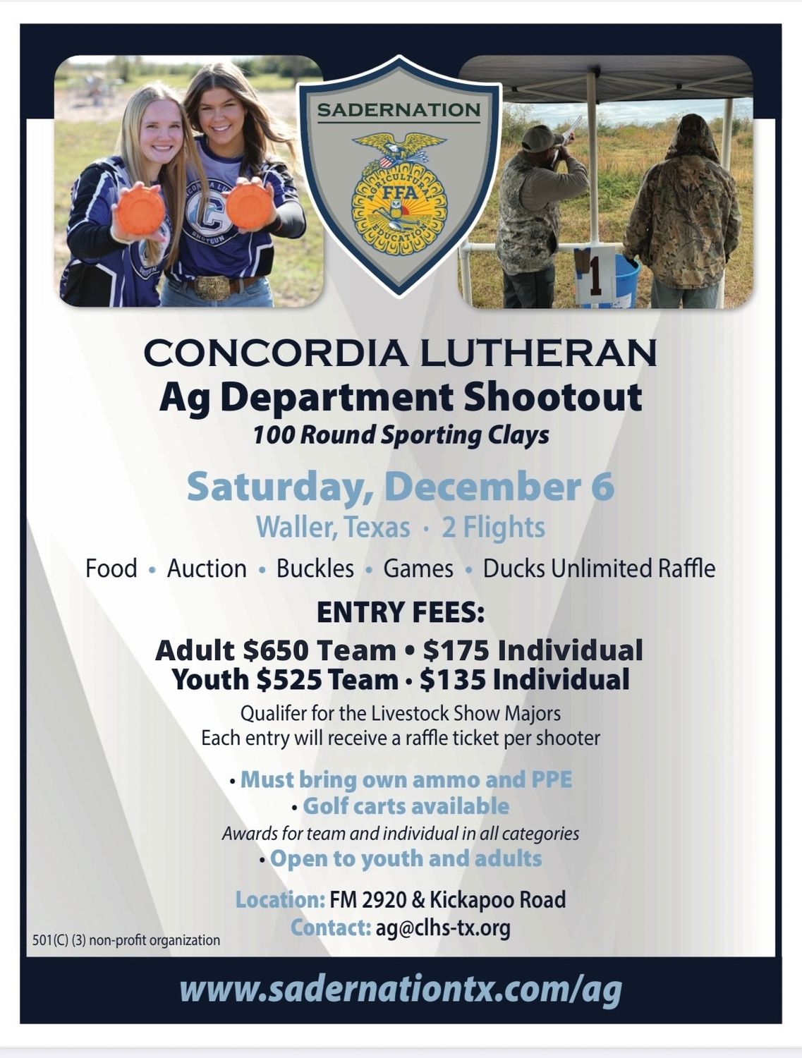 Youth Individual Entry (4-H, FFA, SCTP) - Afternoon Flight
