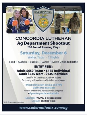 Youth Individual Entry (4-H, FFA, SCTP) - Afternoon Flight