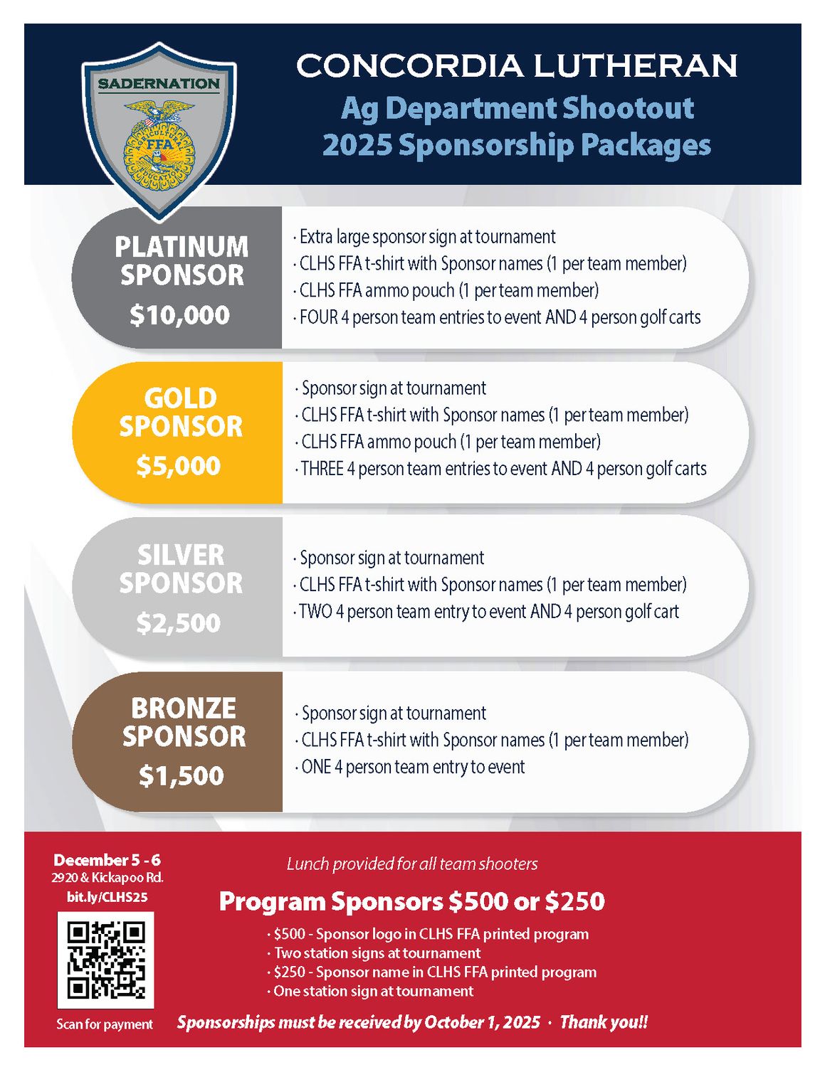 Platinum Shootout Sponsor