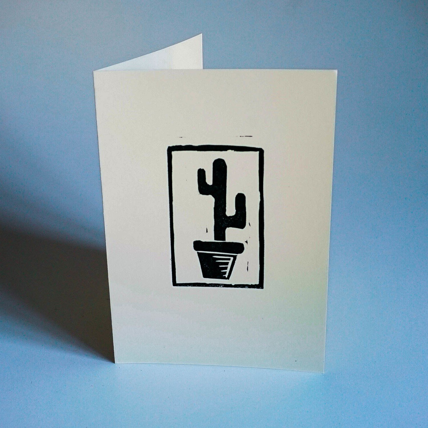 Cacti Cream Card Print