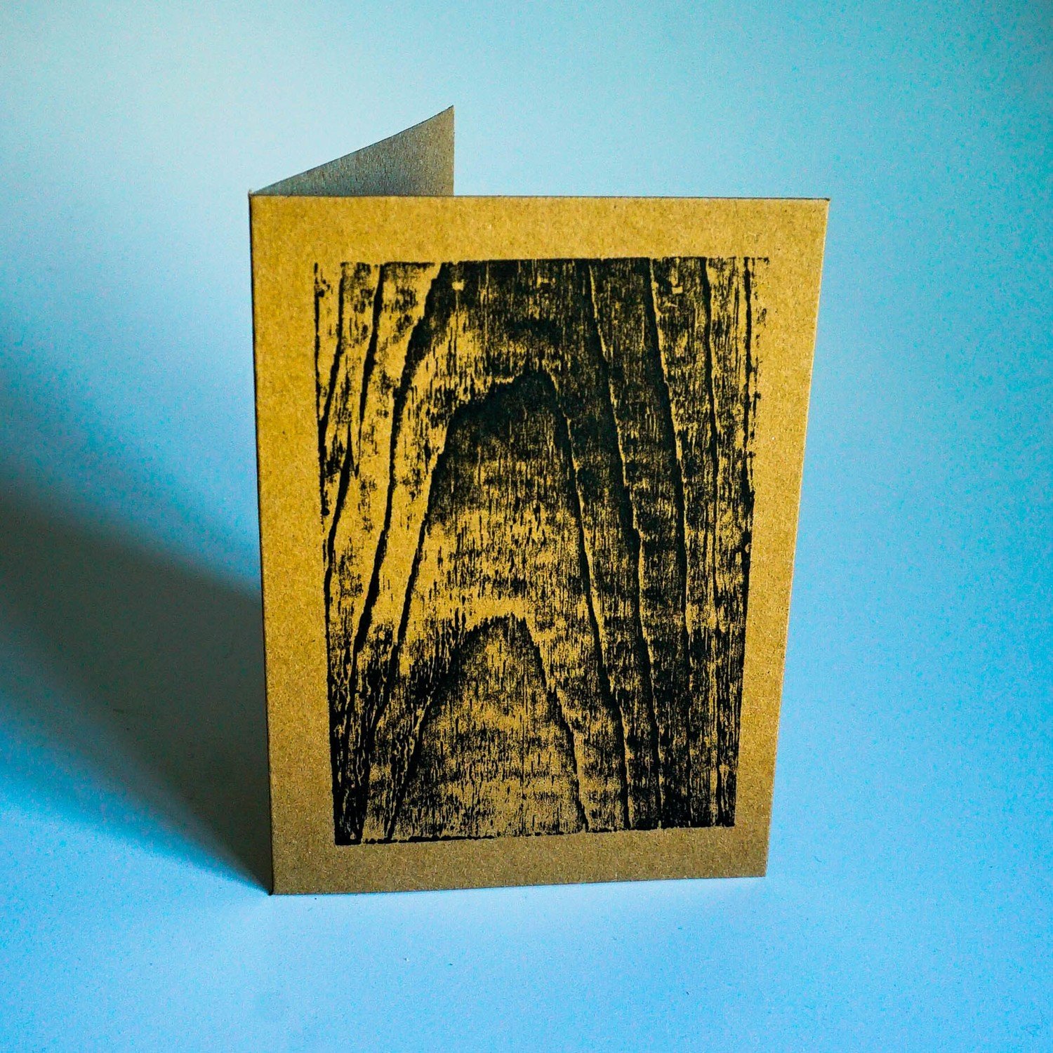 Wood Grain Brown Card Print
