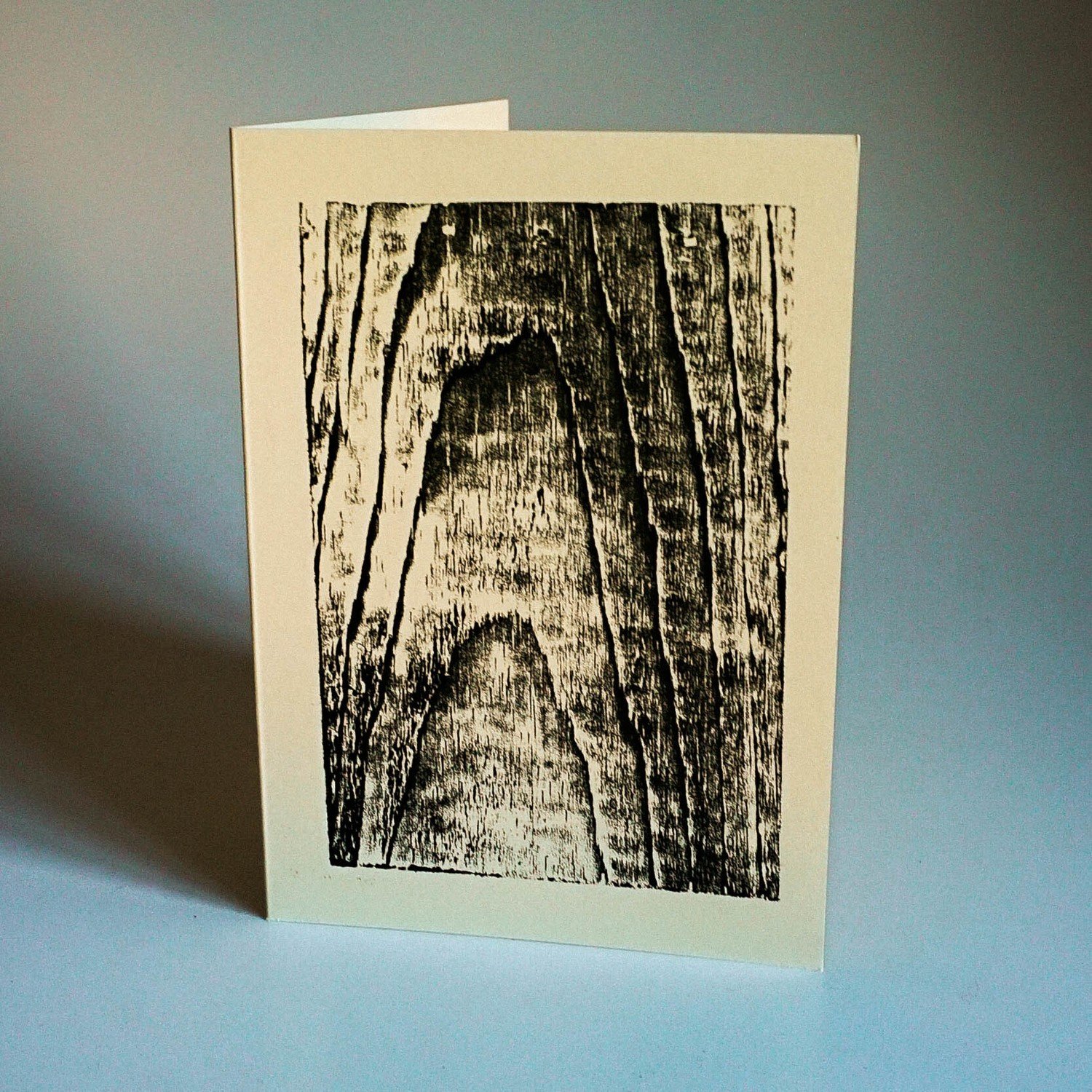 Wood Grain Cream Card Print