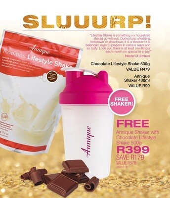 Chocolate Lifestyle Shake + FREE Annique Shaker Chocolate Lifestyle Shake + FREE Annique Shaker