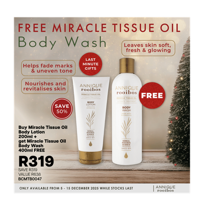 Miracle Tissue oil combo - Body lotion &amp; free Bodywash