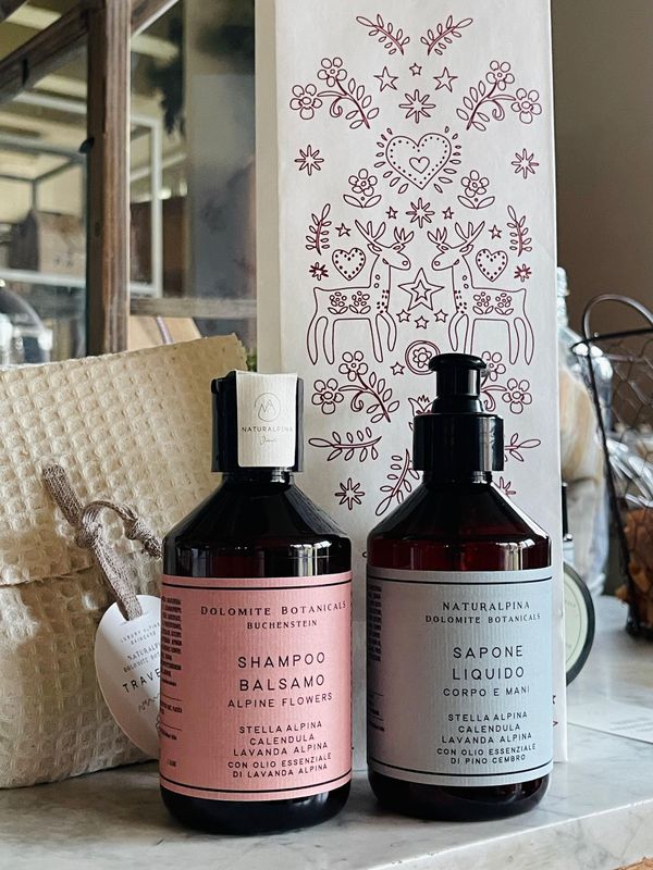 Set Alpine Essential -  Shampoo, Balsamo & Sapone Corpo Mani