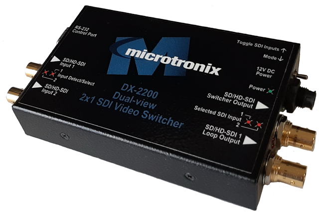 DX-2200 Dual-view 2x1 SDI Video Frame Synchronous Switcher  supporting: PIP, PAP, Split-Screen & OSD