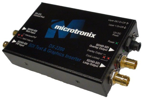 DX-2200 SD/HD-SDI Text & Graphics Overlay Inserter (OSD) with PIP & SDI Loop Output