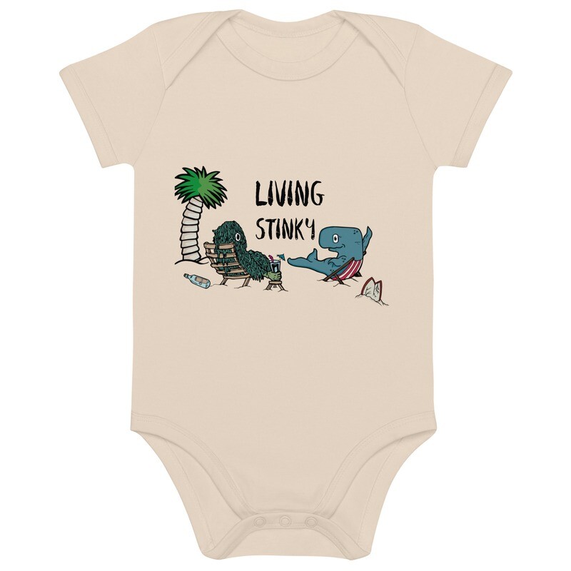 Living Stinky Organic cotton baby bodysuit