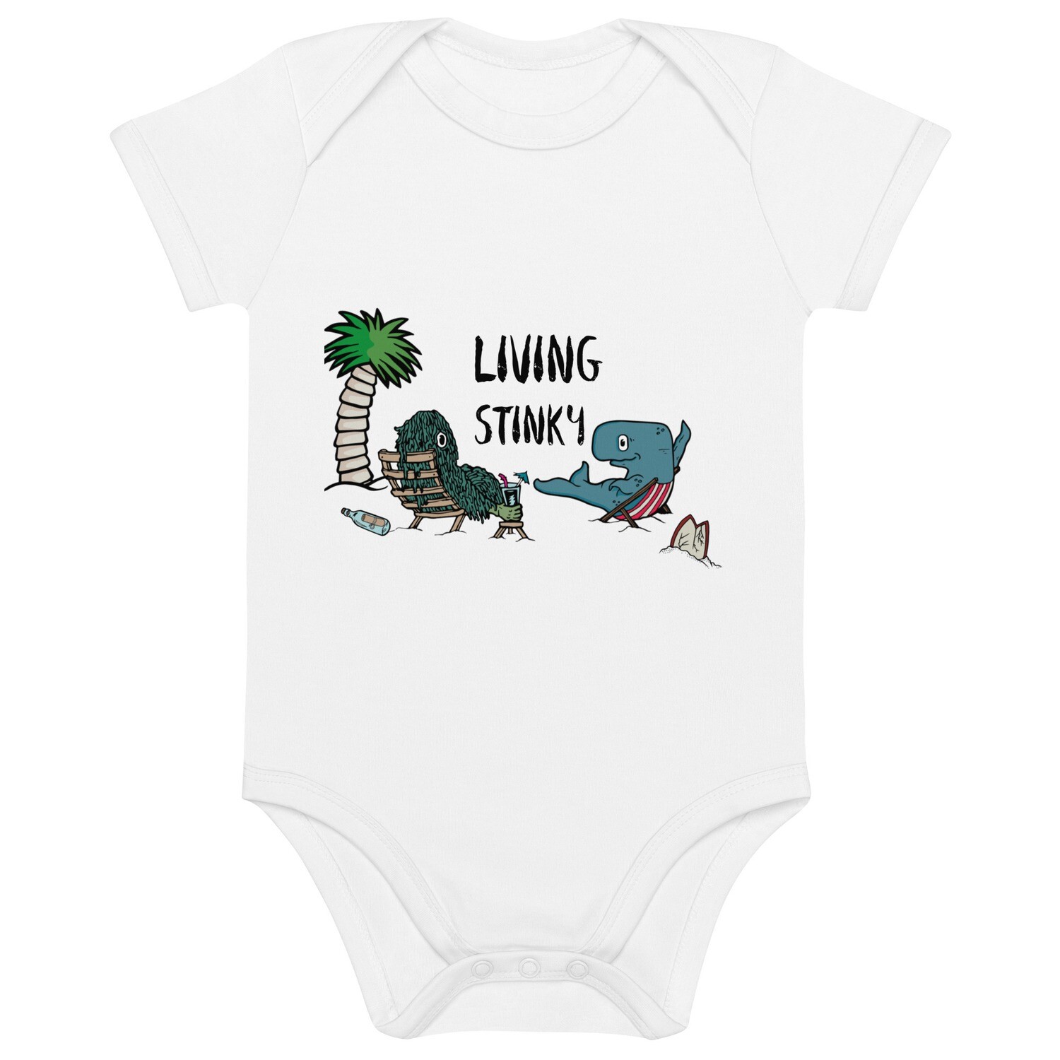 Living Stinky Organic cotton baby bodysuit