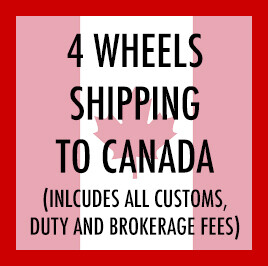 Shipping fee to Canada for 4 wheels