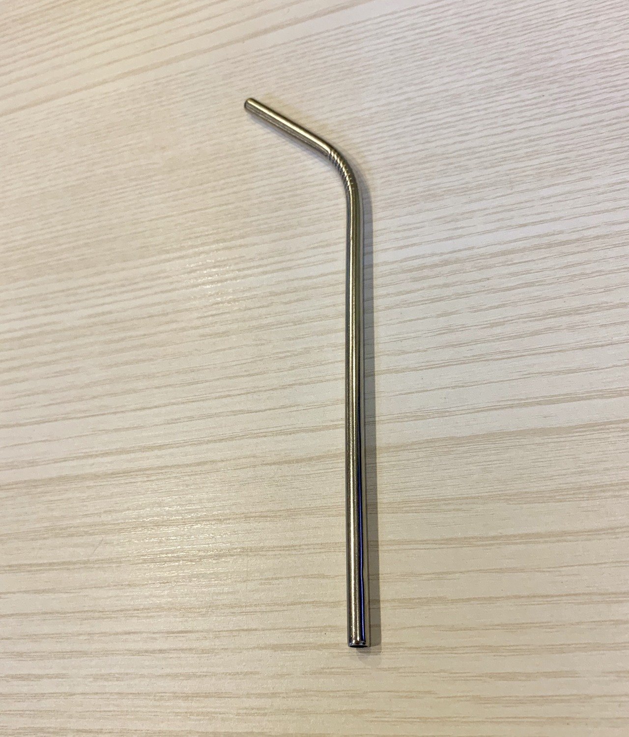 Curved Metal Straw (Silver)