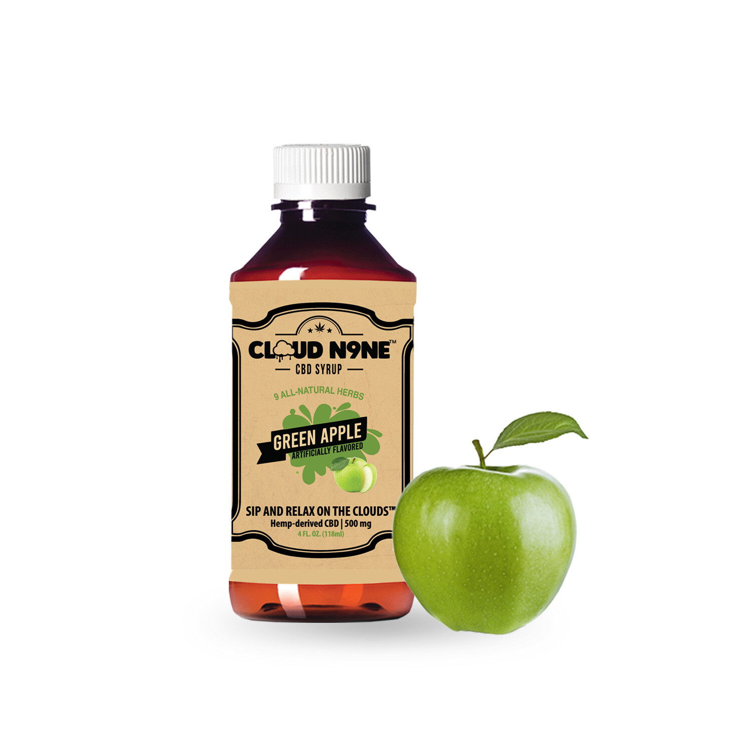 Cloud N9ne CBD Lean Syrup – (500mg CBD per Bottle)