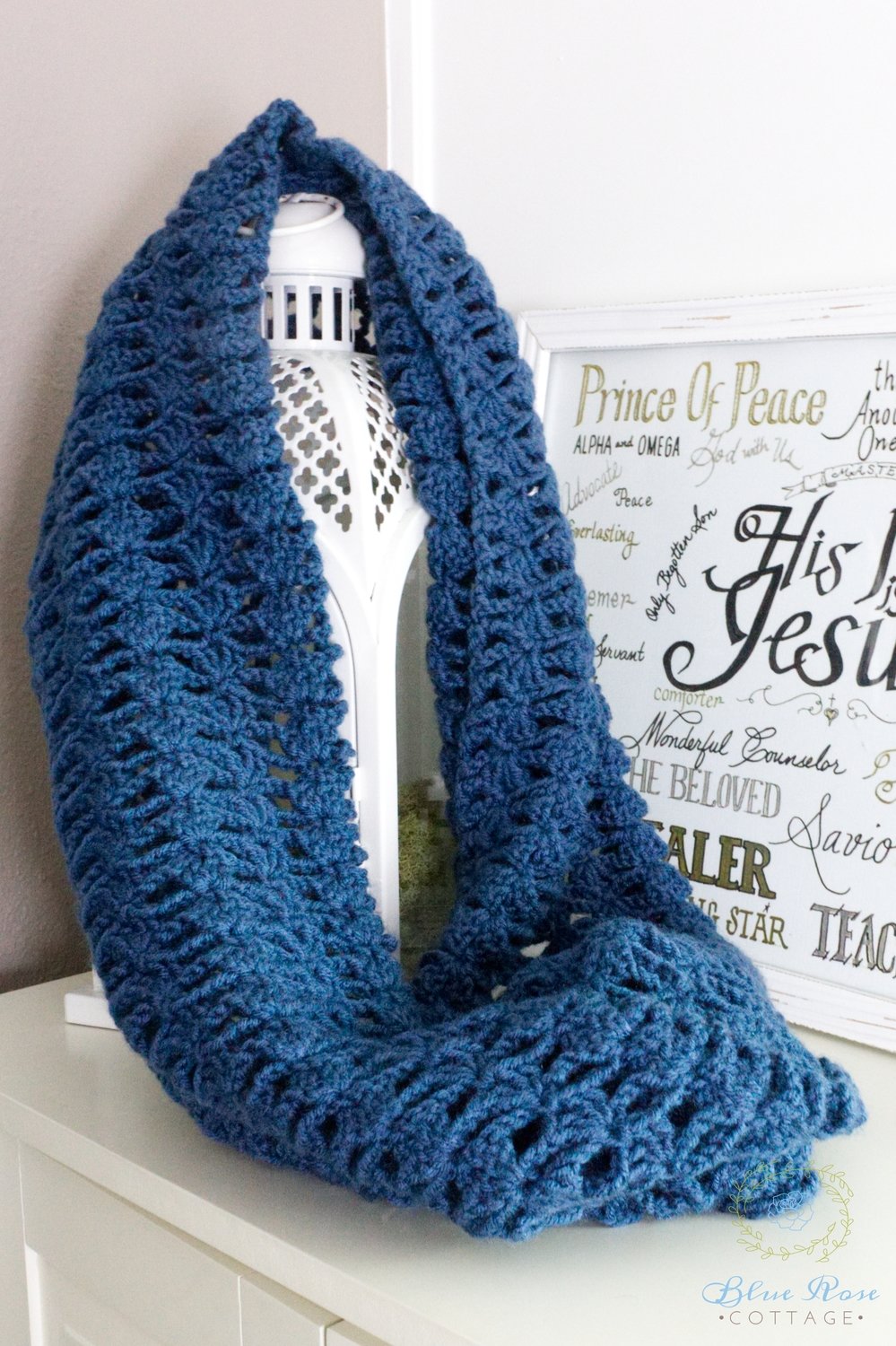 Anna Snuggly Crocheted Infinity Scarf