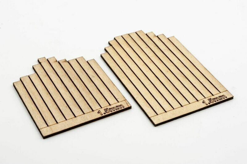 TRACK POINT SLEEPERS TIMBER  4 MM 12&#39;  X 0.8MM THIN Pack 50