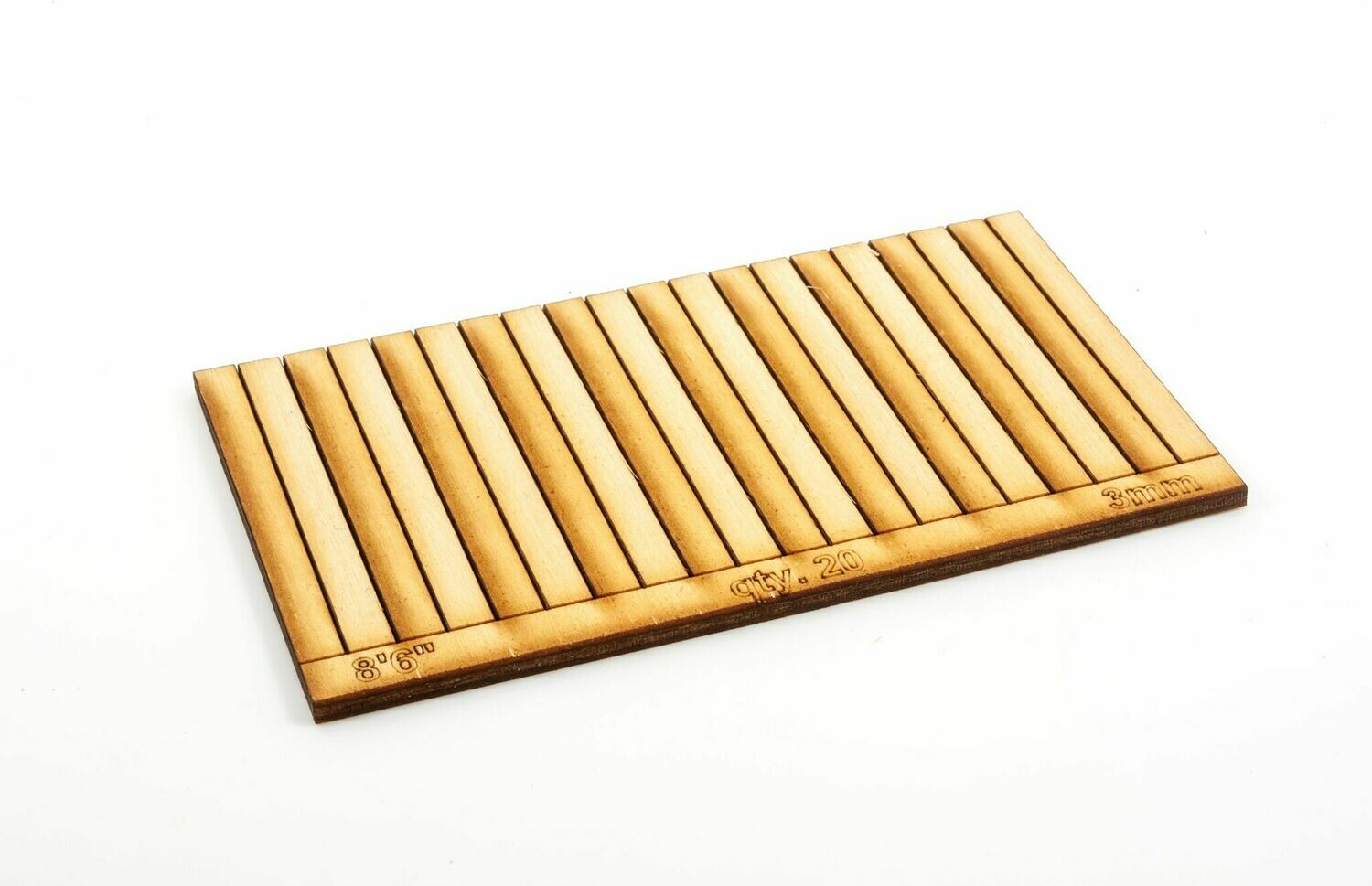 TRACK SLEEPERS TIMBER 1.6MM  8&#39;6 X 100