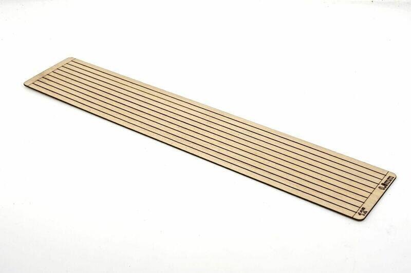 TRACK SLEEPER STRIPS TIMBER 4MM 10&#39; X 8&#39;6 X 0.8 MM X 220 MM THIN PACK 50