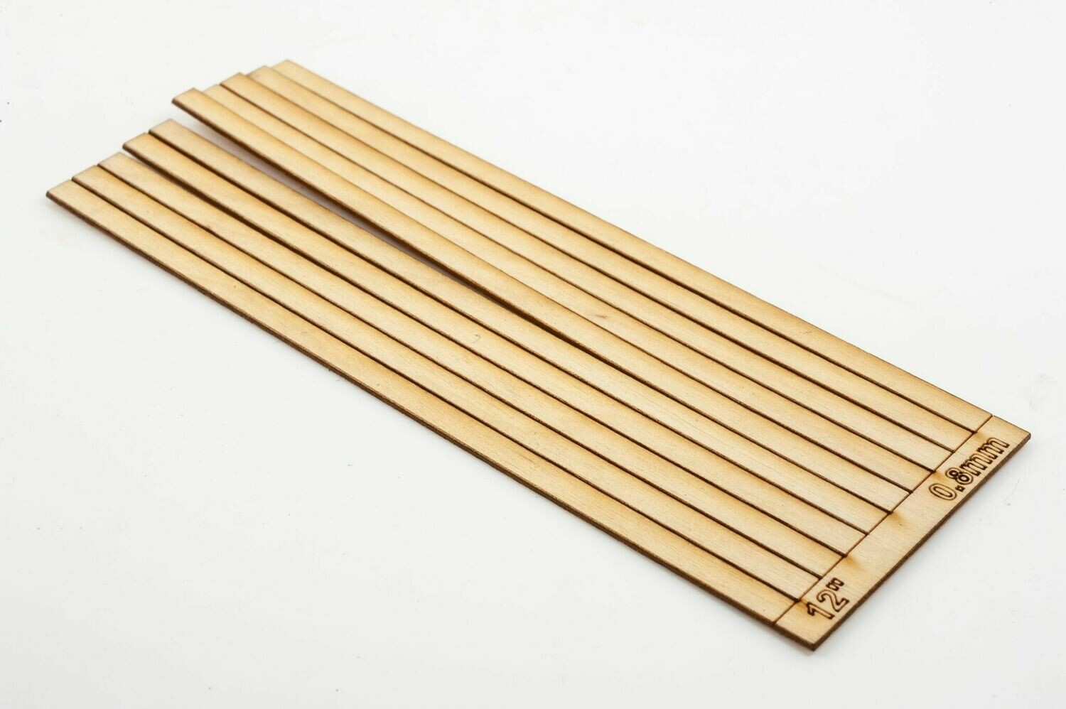 TRACK SLEEPER STRIPS TIMBER 4 MM 12&#39; X 110 MM X 0.8 MM THIN SINGLE SPRUE OF 10