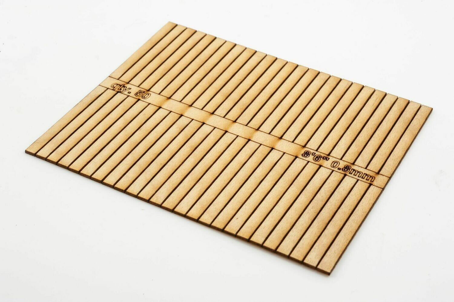 TRACK SLEEPERS TIMBER 4 MM 10' X 8.6 X 0.8MM THIN PACK 100