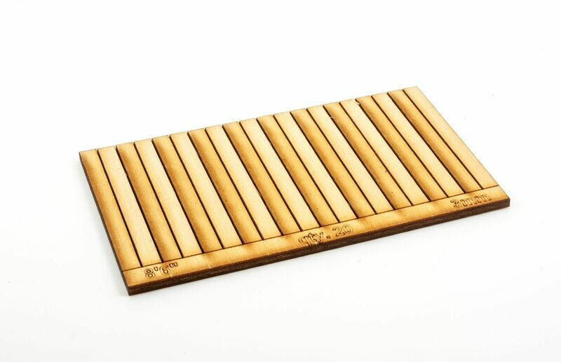 TRACK SLEEPERS TIMBER 3.0MM  9&#39;0 X 100