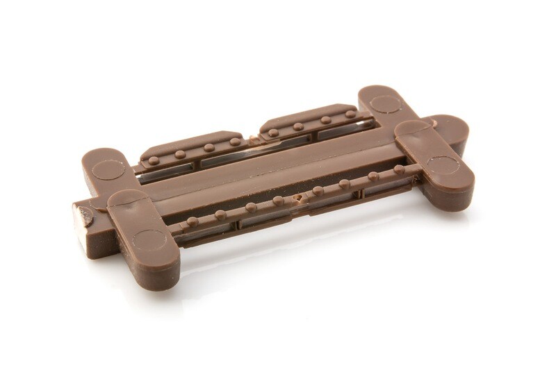 7MM H SECTION RAIL JOINERS PLASTIC PAIR PLAIN &amp; PAIR WEB