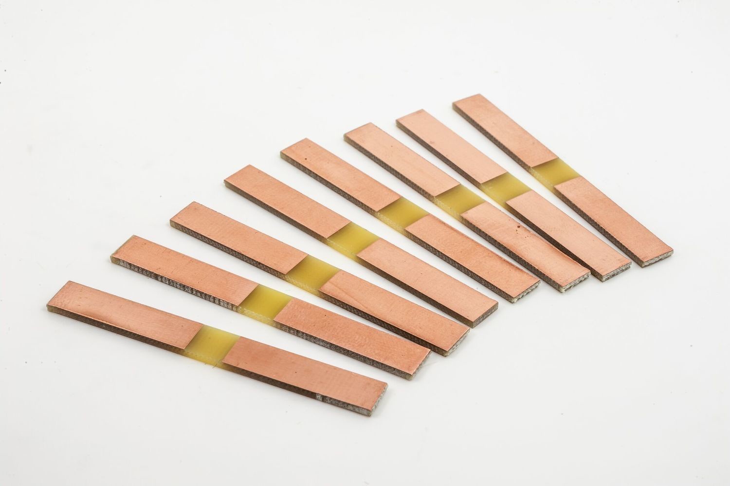 COPPERCLAD PRE ETCHED TRACK SLEEPERS 12&#39;  7 X 1.6 X 60MM PACK OF 10 FOR BOARD JOINTS