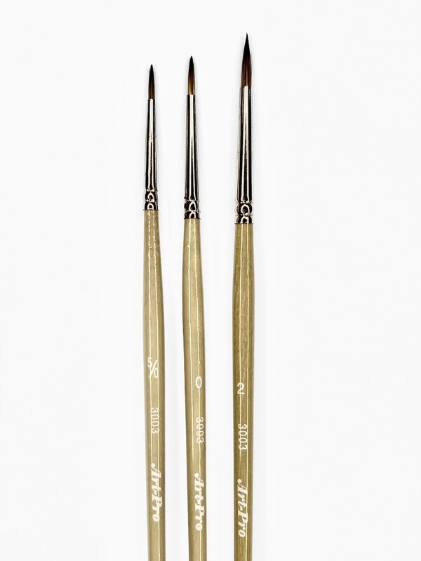 Ligneurs ronds ART-PRO- ensemble de 3 pinceaux ( #5/0, #0 #2)