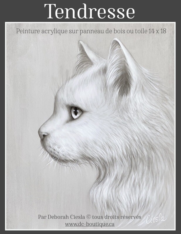 Patron &quot;Tendresse&quot; par Deborah Ciesla (acrylique)