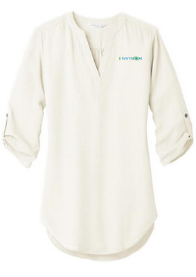 NEW: Envision Women's 3/4 Sleeve Button Down: Port Authority® Ladies 3/4-Sleeve Tunic Blouse