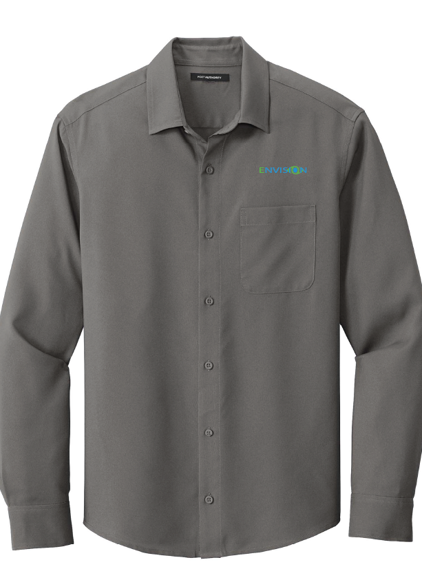 NEW: Envision Men's Button Down: Port Authority ® Long Sleeve Performance Staff Shirt