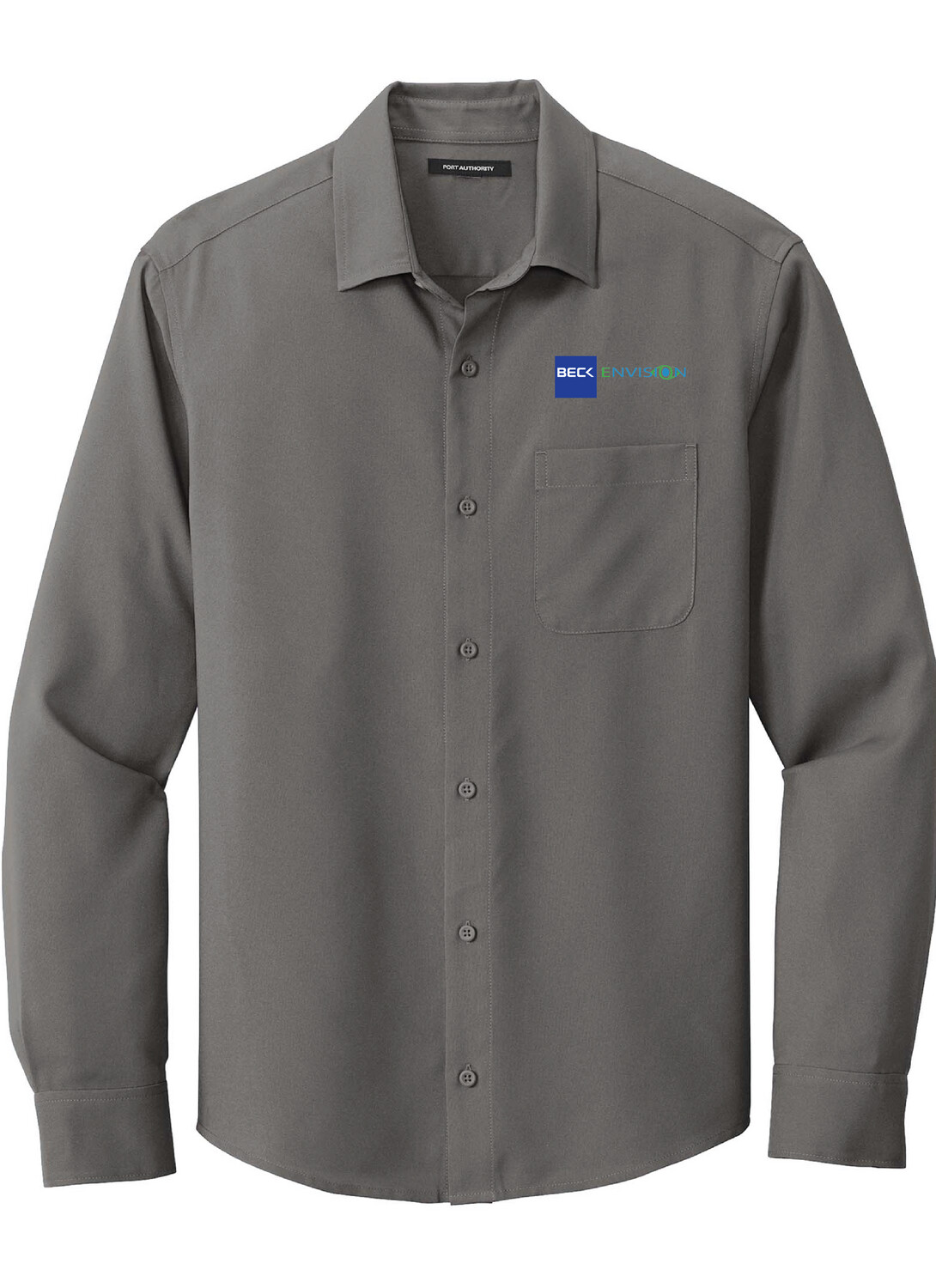 NEW: Beck-Envision Men's Button Down: Port Authority Long Sleeve Performance Staff Shirt