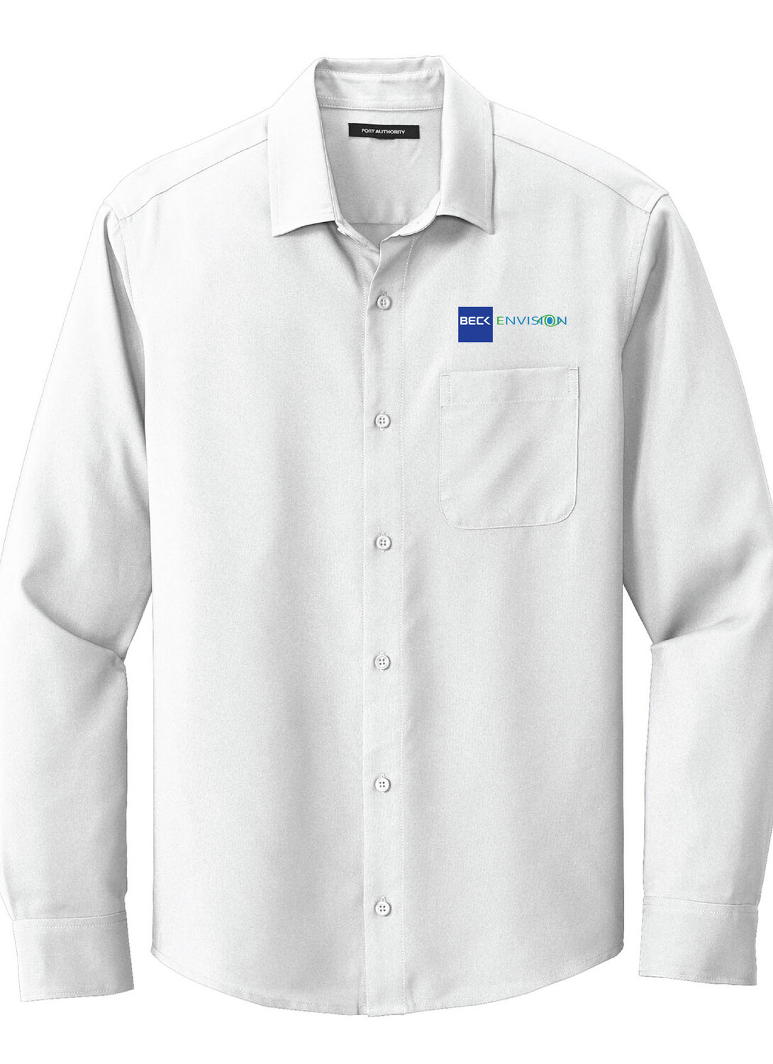 NEW: Beck-Envision Men's Button Down: Port Authority Long Sleeve Performance Staff Shirt