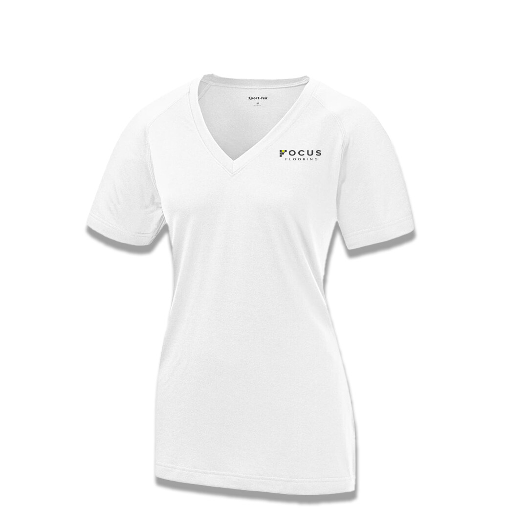 Focus Flooring Women's V-Neck: Sport-Tek® Ladies Ultimate Performance V-Neck