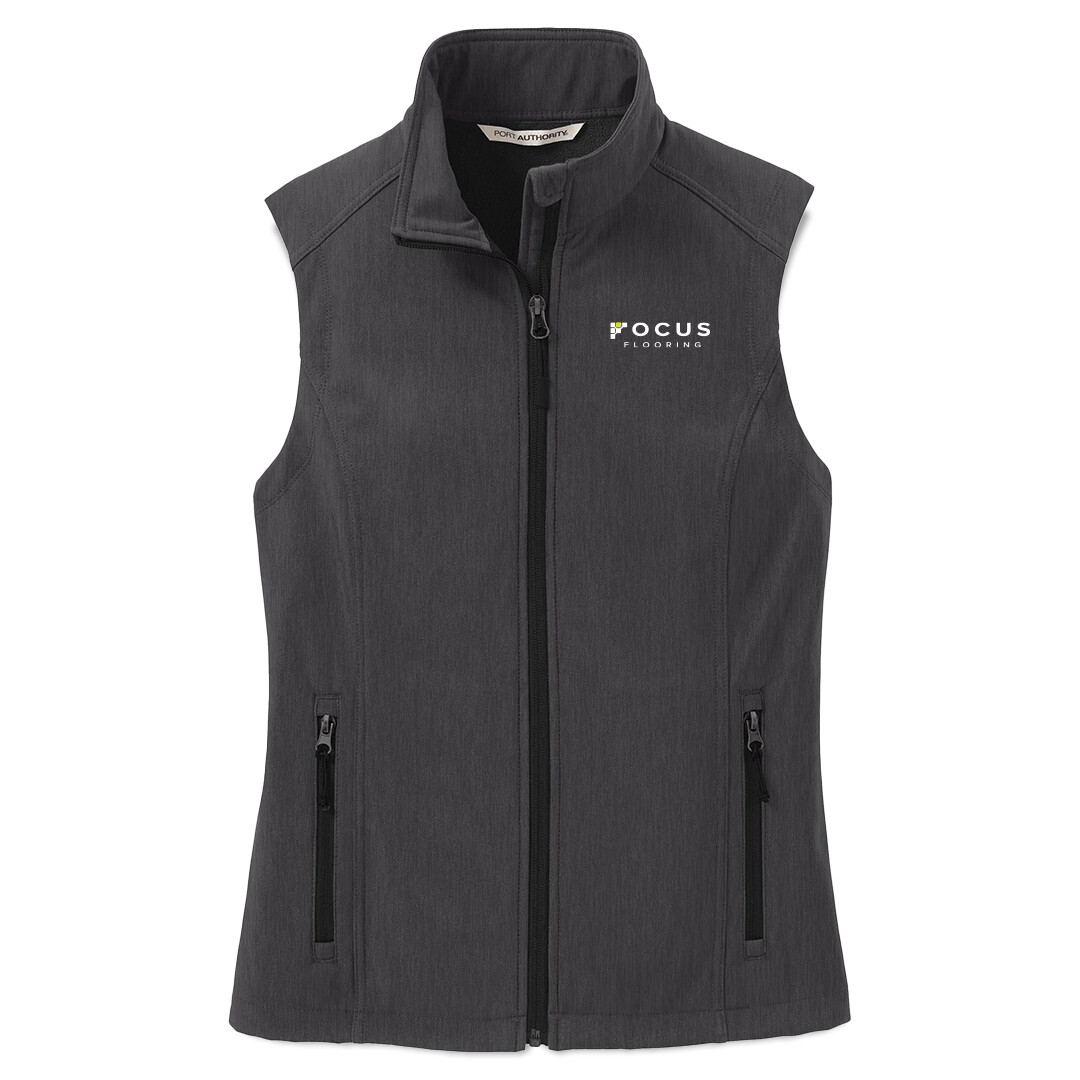 Focus Flooring Women's Vest: L325 Port Authority Women's Core Softshell Vest