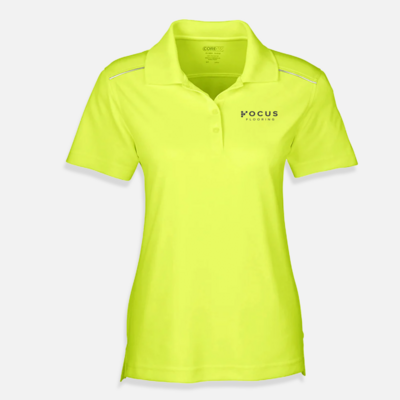 Focus Flooring Field Polo: #78181R Core 365 Ladies Radiant Performance Pique Polo