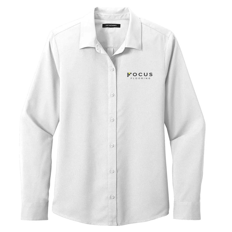 Focus Flooring Women's Button Down: Port Authority ® Ladies Long Sleeve Performance Staff