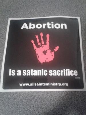 Abortion is a Satanic Sacrifice - Bumper Sticker