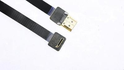 HDMI to HDMI flat ribbon cable. 100cm choose your own plugs.