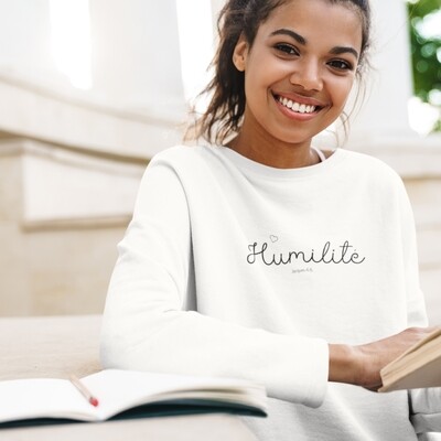 Sweatshirt Blanc &quot;Humilité&quot;