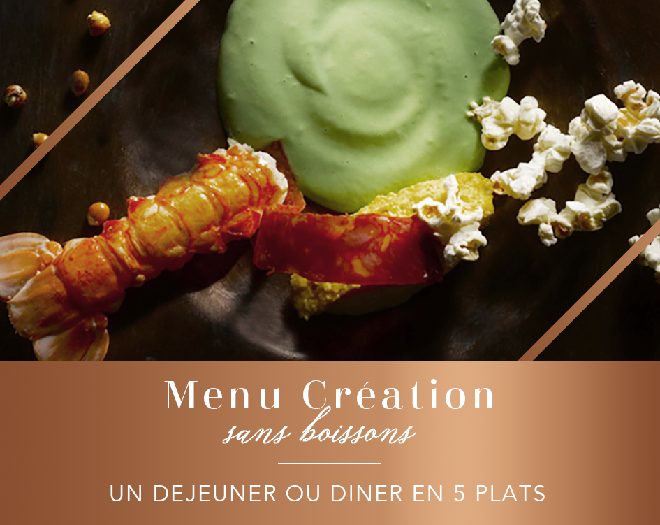 Menu Création : un déjeuner en 5 plats (pour 2 personnes)