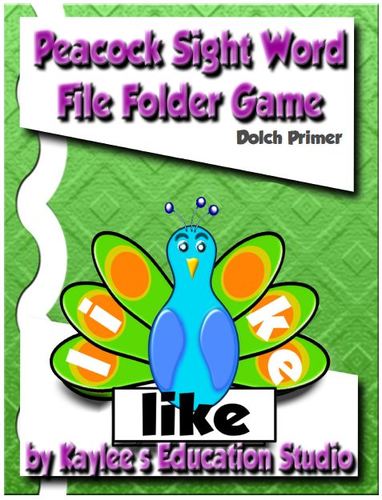 Peacock Sight Words - Dolch Primer