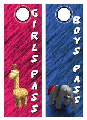 Bathroom and Hall Passes - Set 2