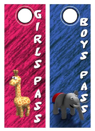 Bathroom and Hall Passes - Set 2