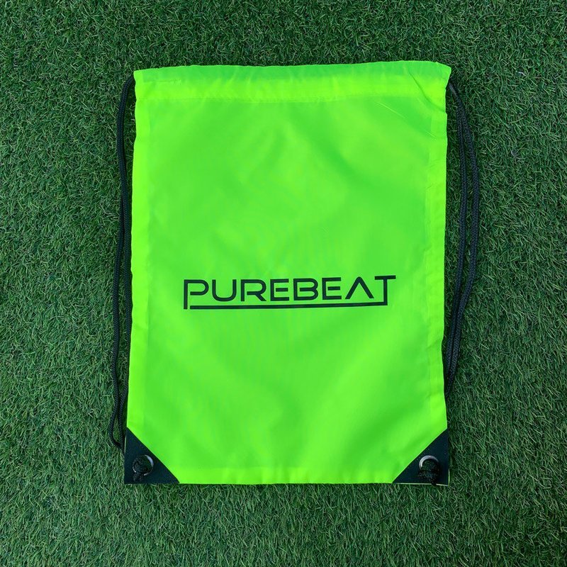 PUREBEAT tornazsák - UV aktív sárga (fekete logó)